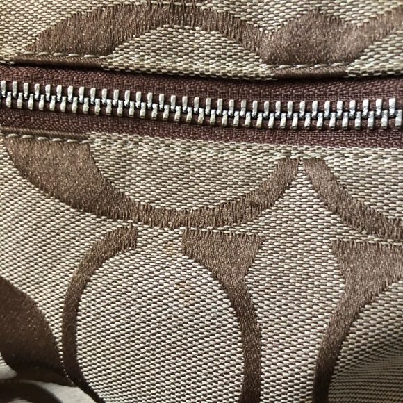 Coach signature brown shoulder hand bag - Picture 3 of 8